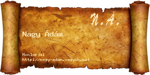 Nagy Ádám névjegykártya